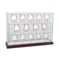 Perfect Cases Perfect Cases 14UPBSB-C 14 Baseball Upright Display Case; Cherry 14UPBSB-C